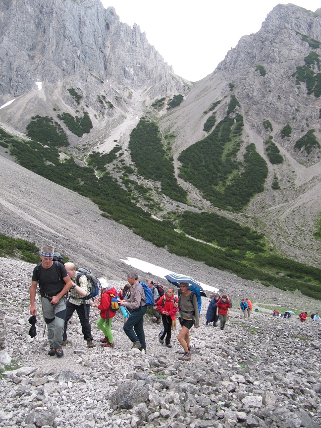 Aufstieg zum Hölltörl, Lechtaler Alpen
