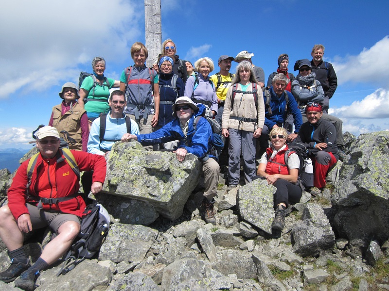 Gruppenfoto am Gipfel der Seekarspitze