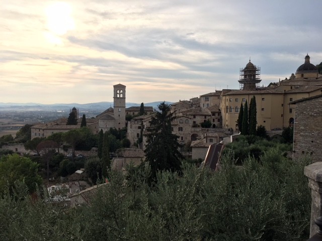 Blick auf Spello am Montag Mittag; circa 10 Kilometer südlich von Assisi