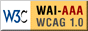 Level Triple-A conformance icon, W3C-WAI Web Content Accessibility Guidelines 1.0 Logo