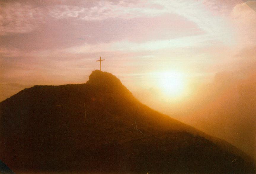 Schöner Sonnenuntergang am Golmerjöchl