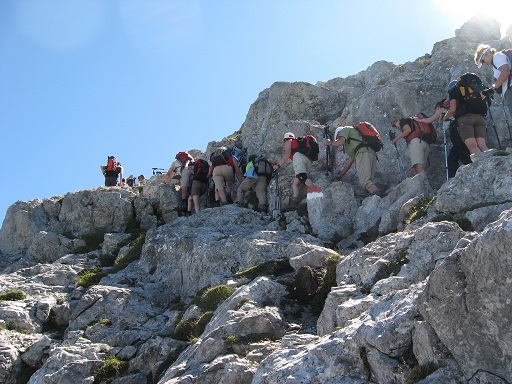 Weiter Klettern und Steigen zum Tschirgant