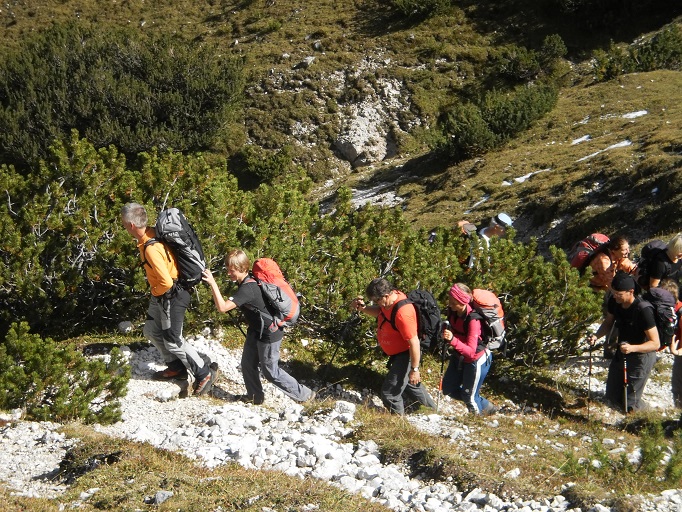 Spitze der Gruppe beim Aufstieg zur "Großen Pyramide"