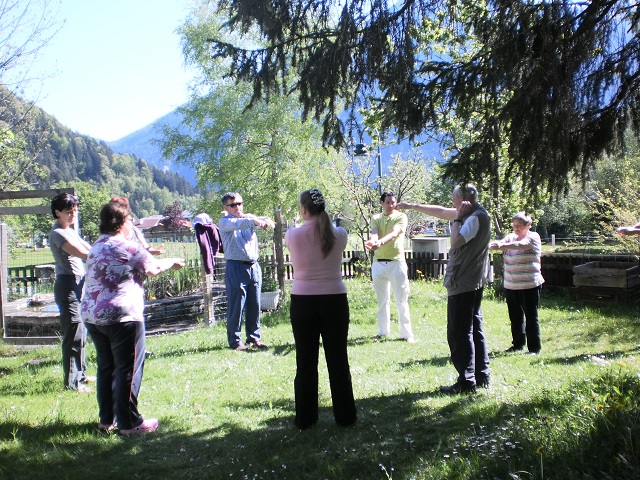 Die Gruppe beim beim Qigong