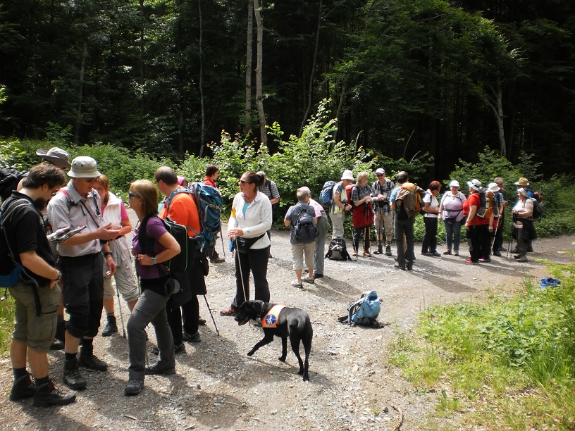 Gruppe beim Wandern rund um Weißensee (2)