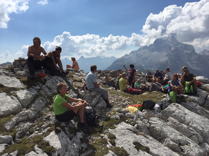 Rast auf der "Croda d'Rancona" (2366 m)