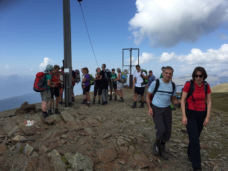 Gruppe auf dem Pfannhorn (Corno di Fana, 2663 Meter)