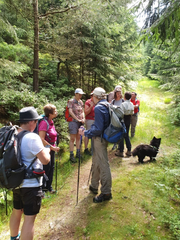 Pause auf dem Wanderweg