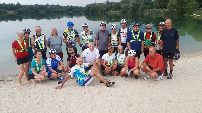 Tandemwoche Gruppenfoto am See