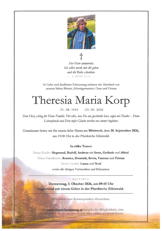 Parte von Theresia Korp